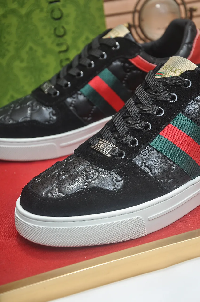 Men's men's shoes💰440💶[GUCCI] official website 1:1 men's sports shoes are now on the market. They are made of original fabric + water-dyed sheepskin lining, plus the official website original 1:1 comfortable outsole. Fashionable and versatile, super comfortable and breathable. Standard shoe size 38/45 (custom-made size 45 is non-refundable)